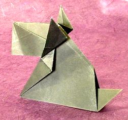 Origami Scottie (doggie whose name is Mac) by Jun Maekawa folded by Gilad Aharoni