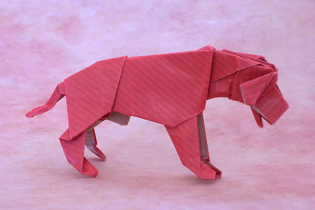 Origami Dog (Tosa) by Seiji Nishikawa folded by Gilad Aharoni