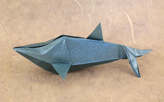 Origami Dolphin by Jun Maekawa folded by Gilad Aharoni