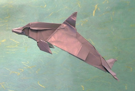 Origami Dolphin by Roberto Muro folded by Gilad Aharoni