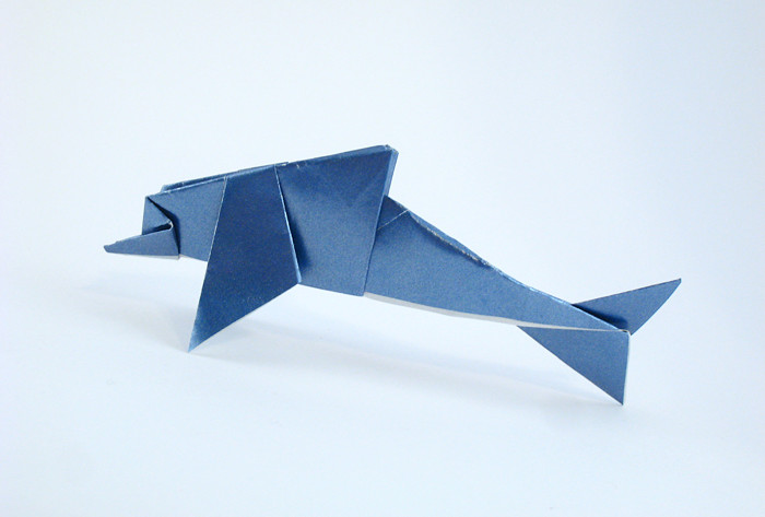 Origami Dolphin by Nick Robinson folded by Gilad Aharoni
