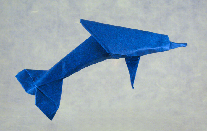 Origami Dolphin by Quentin Trollip folded by Gilad Aharoni