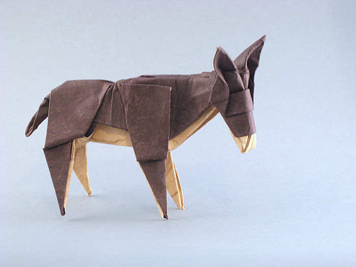 Origami Donkey by Roman Diaz folded by Gilad Aharoni