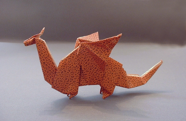 Origami Dragon 2 by Edwin Corrie folded by Gilad Aharoni