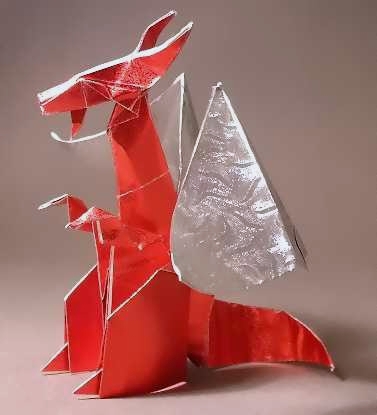 Origami Dragon by Hojyo Takashi folded by Gilad Aharoni