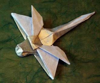 Origami Dragonfly by Nicolas Terry folded by Gilad Aharoni