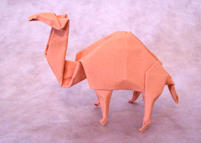 Origami Dromedary by John Montroll folded by Gilad Aharoni