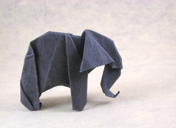 Origami Elephant by Robert J. Lang folded by Gilad Aharoni