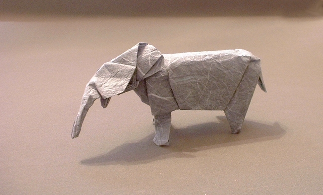 Origami Elephant by David Brill folded by Gilad Aharoni