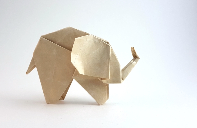 Origami Elephant by Edwin Corrie folded by Gilad Aharoni
