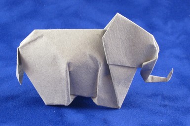 Origami Elephant 4 by Edwin Corrie folded by Gilad Aharoni