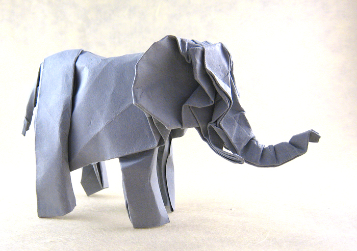 Origami Elephant by Roman Diaz folded by Gilad Aharoni