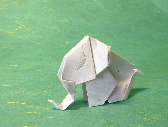 Origami Elephant by Enomoto Nobuyoshi folded by Gilad Aharoni