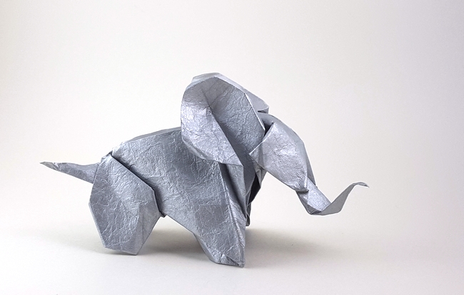Origami Elephant by Evi Binzinger folded by Gilad Aharoni