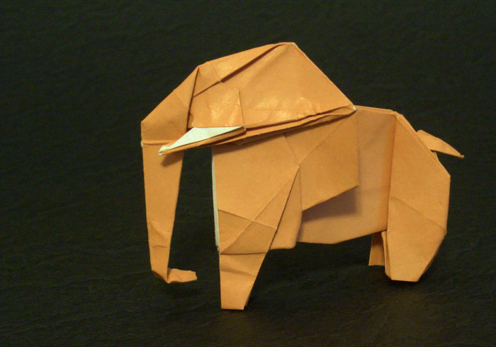 Origami Elephant by Kunihiko Kasahara folded by Gilad Aharoni