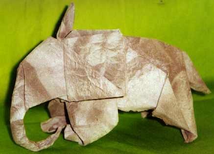 Origami Elephant by Yamada Katsuhisa folded by Gilad Aharoni