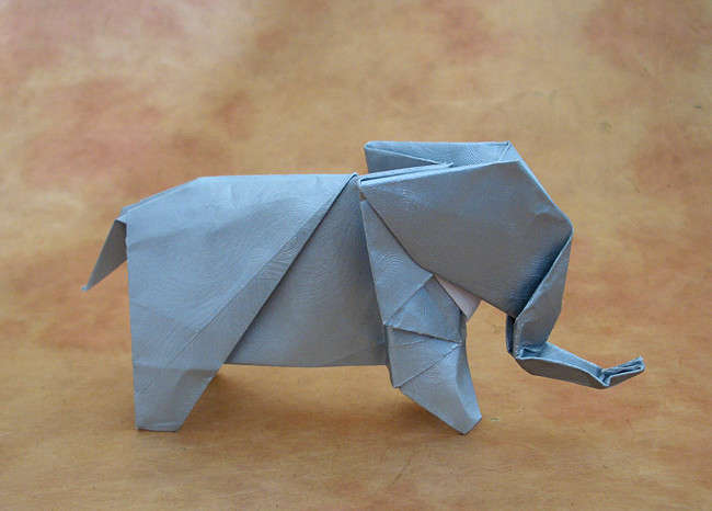 Origami Elephant by Seiji Nishikawa folded by Gilad Aharoni