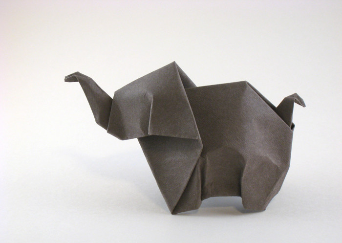 Origami Helmer the elephant by Federico Scalambra folded by Gilad Aharoni
