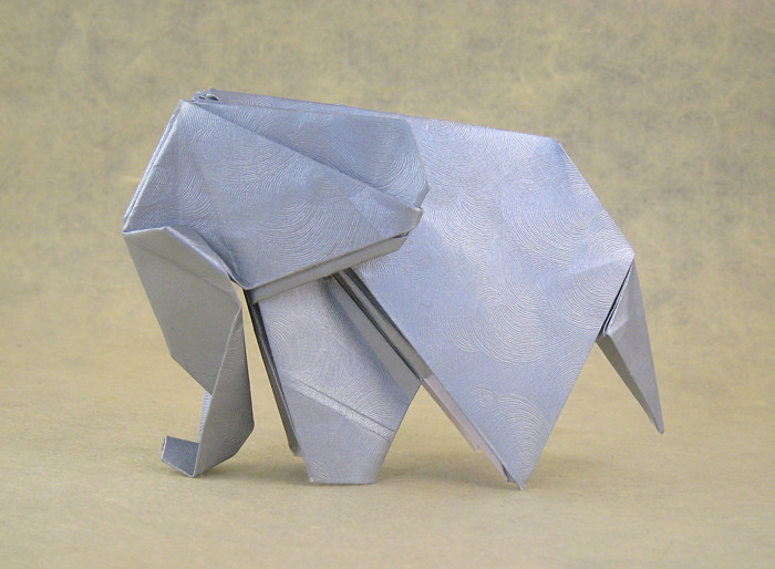 Origami Elephant by Watanabe Dai folded by Gilad Aharoni