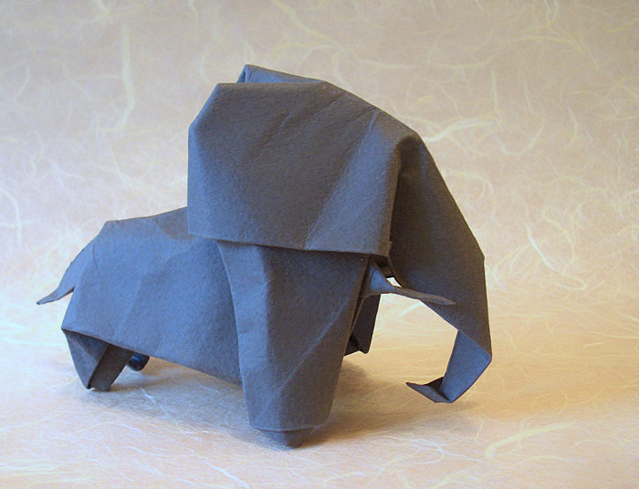 Origami Elephant by Akira Yoshizawa folded by Gilad Aharoni