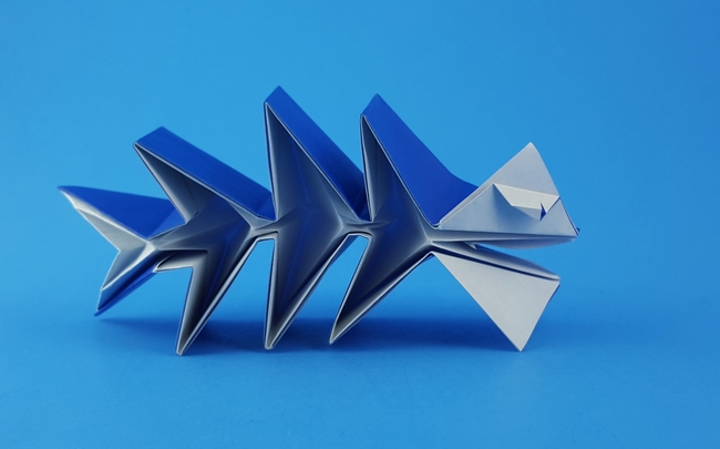 Origami Fish bones by Sebastien Limet (Sebl) folded by Gilad Aharoni