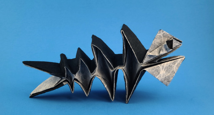 Origami Fish bones by Sebastien Limet (Sebl) folded by Gilad Aharoni