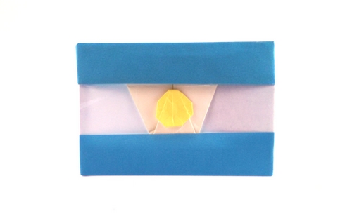 Origami Flag of Argentina by Gilad Aharoni folded by Gilad Aharoni