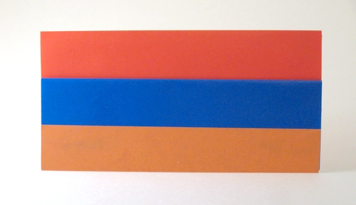 Origami Flag of Armenia by Gilad Aharoni folded by Gilad Aharoni
