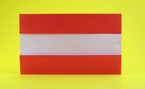 Origami Flag of Austria by Gilad Aharoni folded by Gilad Aharoni