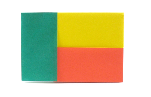 Origami Flag of Benin by Gilad Aharoni folded by Gilad Aharoni