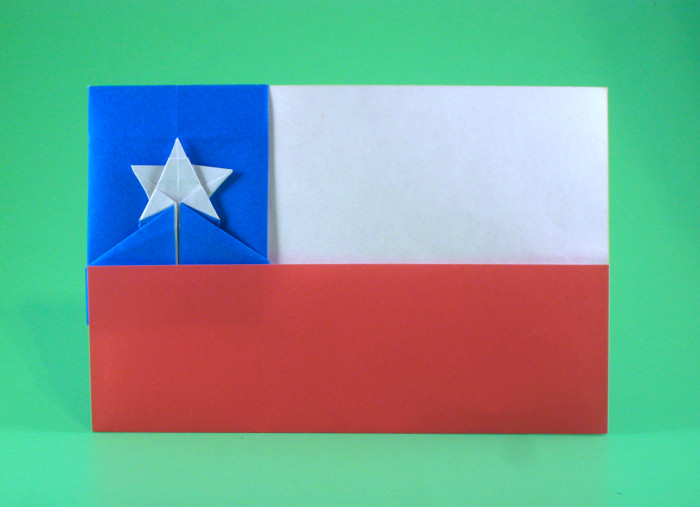 Origami Flag of Chile by Gilad Aharoni folded by Gilad Aharoni