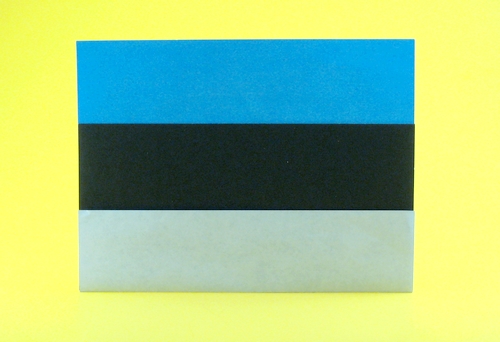 Origami Flag of Estonia by Gilad Aharoni folded by Gilad Aharoni
