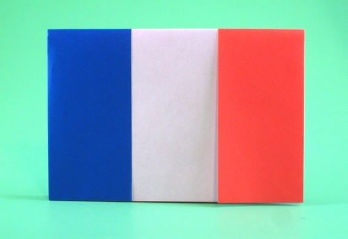 Origami Flag of France by Gilad Aharoni folded by Gilad Aharoni