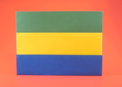 Origami Flag of Gabon by Gilad Aharoni folded by Gilad Aharoni