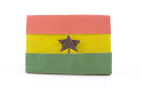 Origami Flag of Ghana by Gilad Aharoni folded by Gilad Aharoni