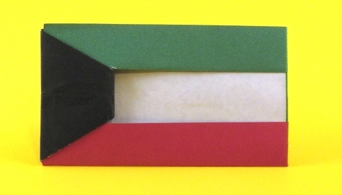 Origami Flag of Kuwait by Gilad Aharoni folded by Gilad Aharoni