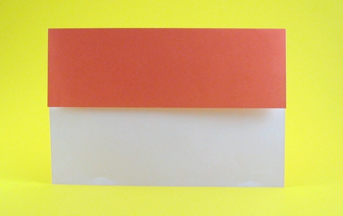 Origami Flag of Monaco by Gilad Aharoni folded by Gilad Aharoni