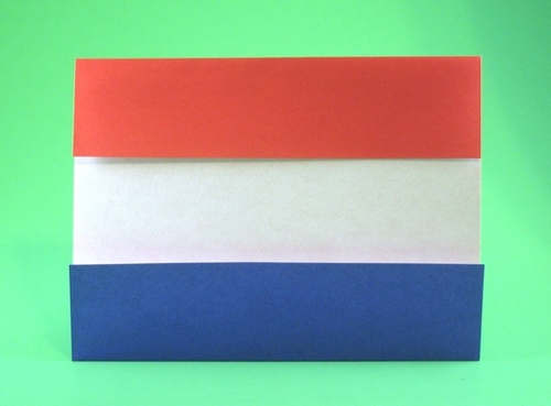 Origami Flag of Netherlands by Gilad Aharoni folded by Gilad Aharoni