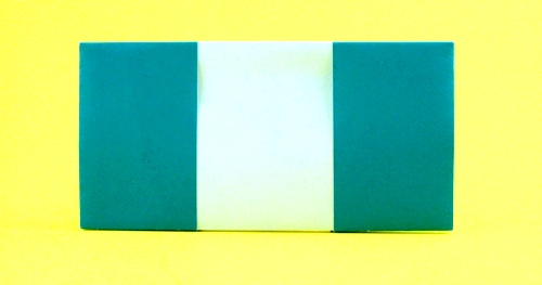 Origami Flag of Nigeria by Gilad Aharoni folded by Gilad Aharoni