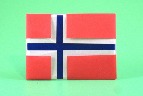 Origami Flag of Norway by Gilad Aharoni folded by Gilad Aharoni
