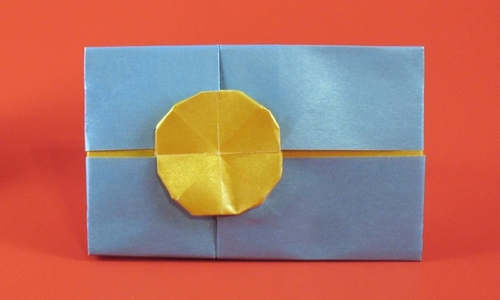 Origami Flag of Palau by Gilad Aharoni folded by Gilad Aharoni