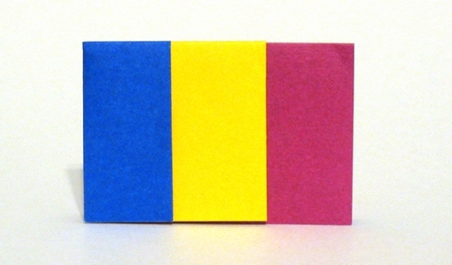 Origami Flag of Romania by Gilad Aharoni folded by Gilad Aharoni