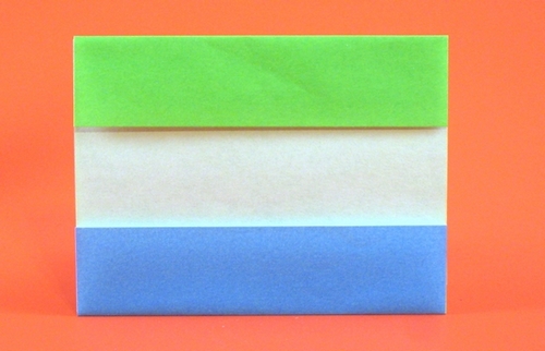 Origami Flag of Sierra Leone by Gilad Aharoni folded by Gilad Aharoni