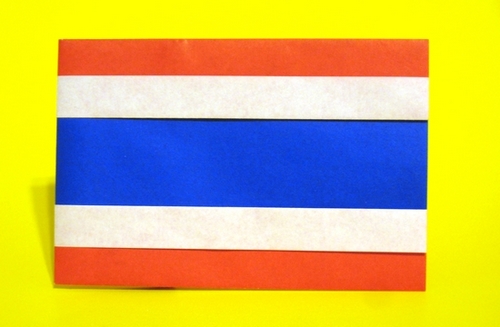 Origami Flag of Thailand by Gilad Aharoni folded by Gilad Aharoni