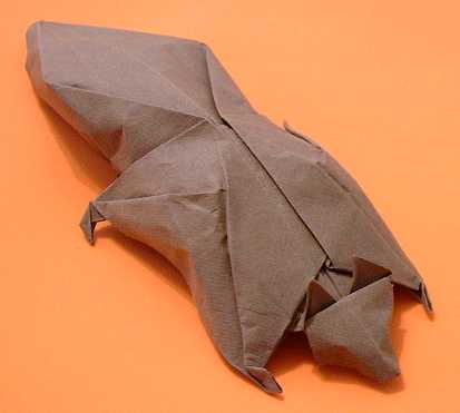 Origami Flying squirrel by Aaron Einbond folded by Gilad Aharoni