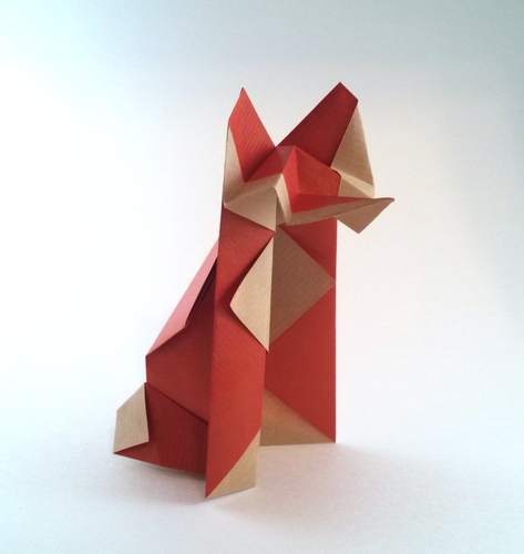 Origami Fox by Paul Jackson folded by Gilad Aharoni