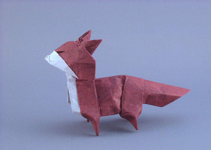 Origami Fox by Toshikazu Kawasaki folded by Gilad Aharoni