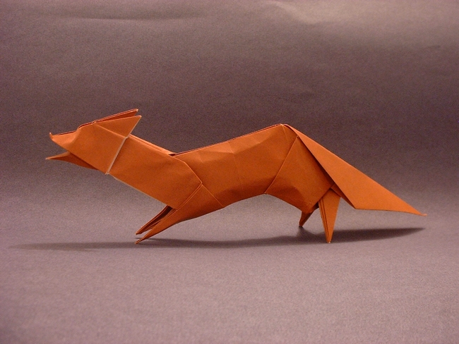 Origami Fox by Hideo Komatsu folded by Gilad Aharoni