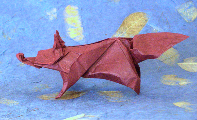 Origami Fox by Nicolas Terry folded by Gilad Aharoni