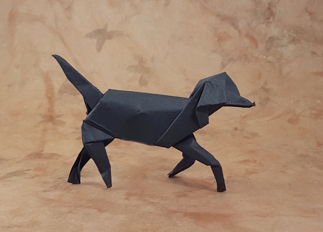 Origami Foxhound by David Brill folded by Gilad Aharoni